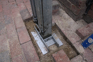 Base post with angle iron