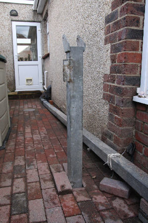 Base Post in place
